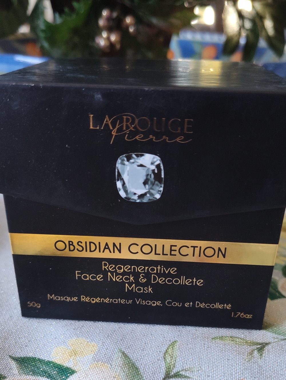 NIB LA ROUGE Pierre Obsidian Collection Regenerative Face, Neck& Decollete Mask